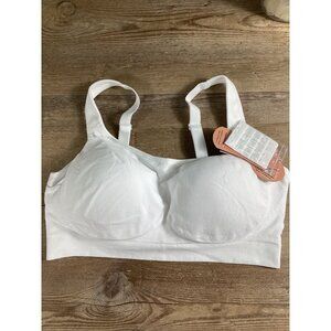 Shapermint Womens Essentials XL White Wireless Shaping Bra With Bra Extender new